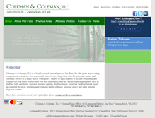 Tablet Screenshot of colemanbrotherslaw.com